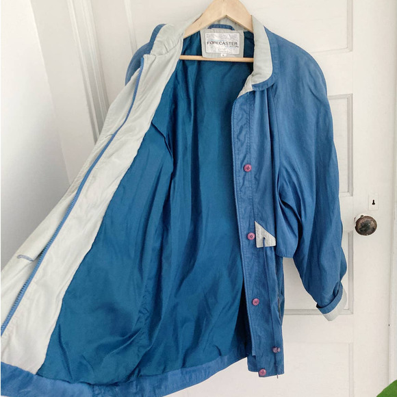 Vintage Forecaster of Boston Blue Longline Windbreaker Lightweight Jacket - Picture 5 of 13